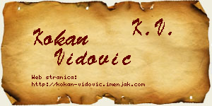 Kokan Vidović vizit kartica
